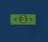 Cartoon illustration of a US dollar